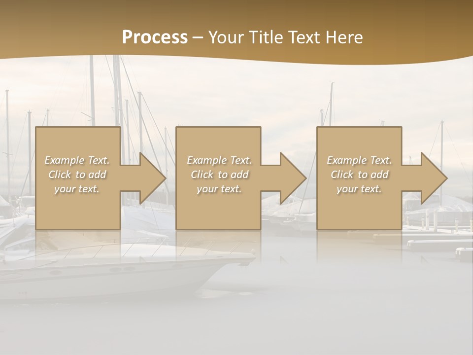 A Group Of Boats Are Docked In The Water PowerPoint Template