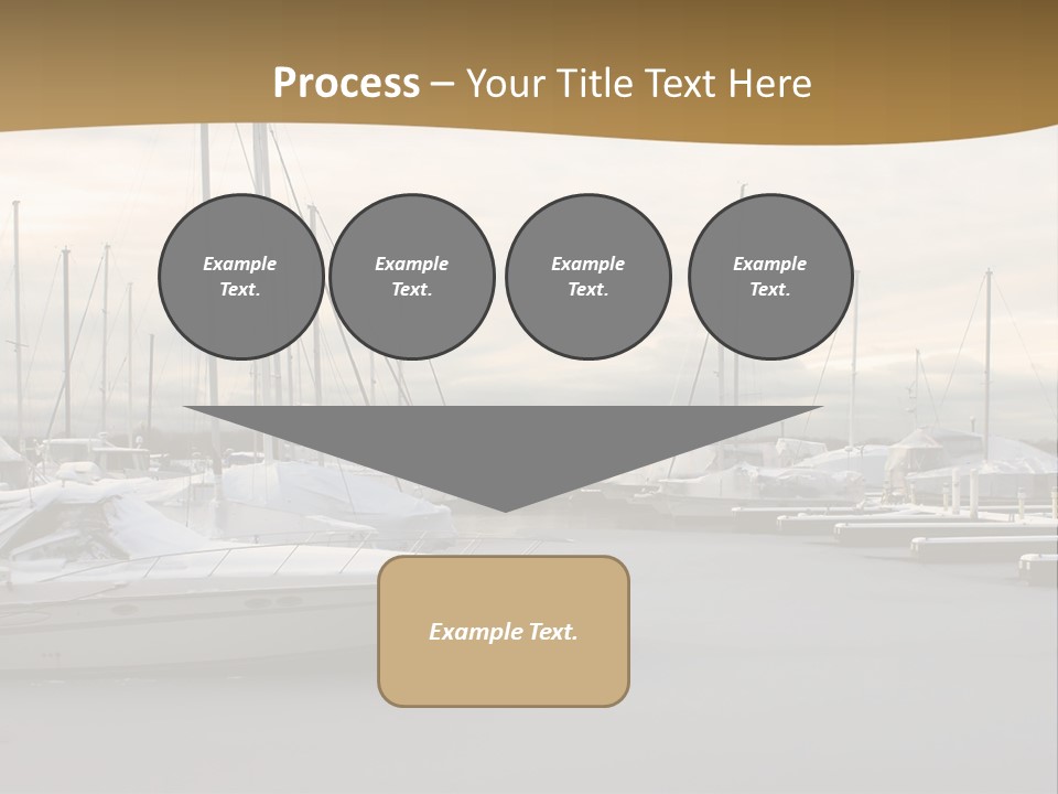 A Group Of Boats Are Docked In The Water PowerPoint Template