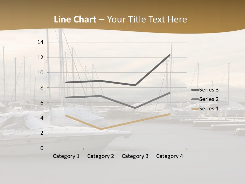 A Group Of Boats Are Docked In The Water PowerPoint Template