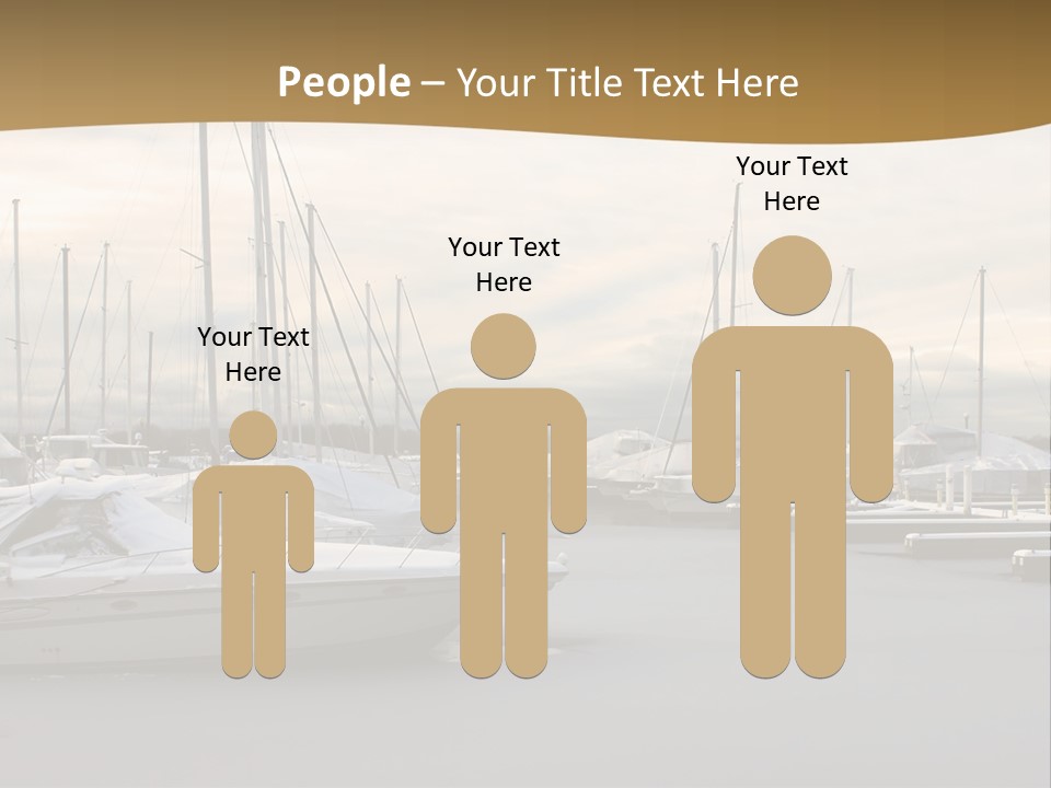 A Group Of Boats Are Docked In The Water PowerPoint Template