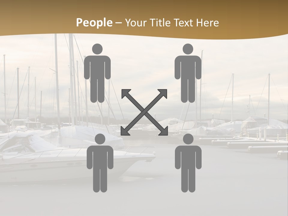 A Group Of Boats Are Docked In The Water PowerPoint Template