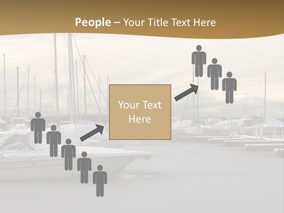 A Group Of Boats Are Docked In The Water PowerPoint Template