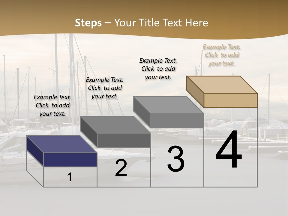 A Group Of Boats Are Docked In The Water PowerPoint Template