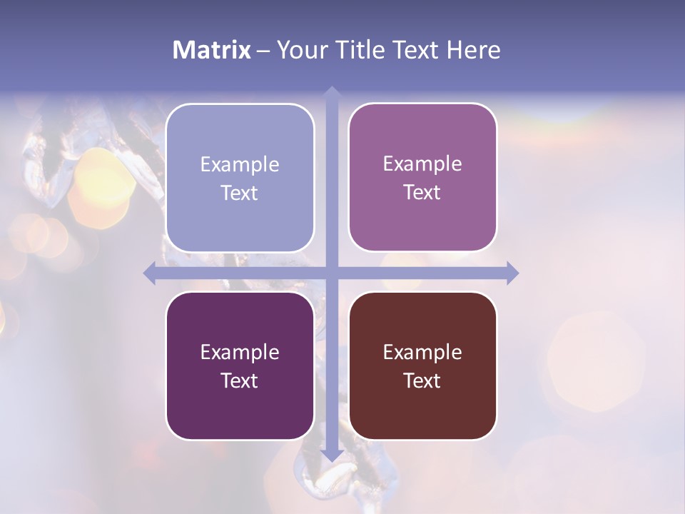 A Branch With Ice On It Is Shown In This Powerpoint Presentation PowerPoint Template