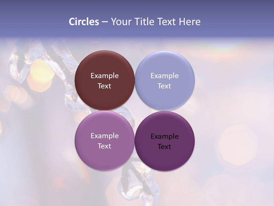 A Branch With Ice On It Is Shown In This Powerpoint Presentation PowerPoint Template