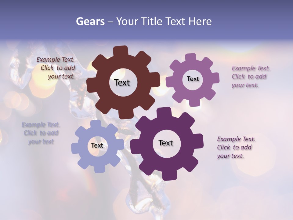 A Branch With Ice On It Is Shown In This Powerpoint Presentation PowerPoint Template