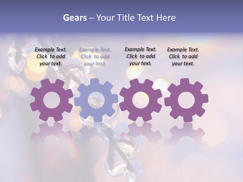 A Branch With Ice On It Is Shown In This Powerpoint Presentation PowerPoint Template