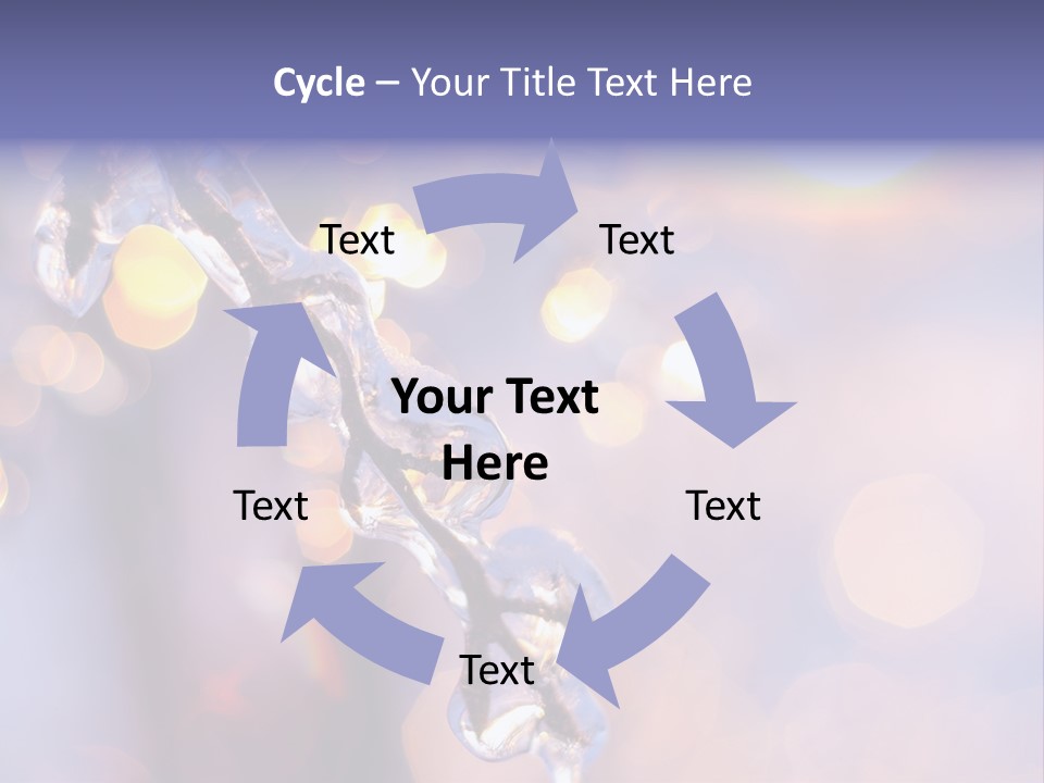 A Branch With Ice On It Is Shown In This Powerpoint Presentation PowerPoint Template