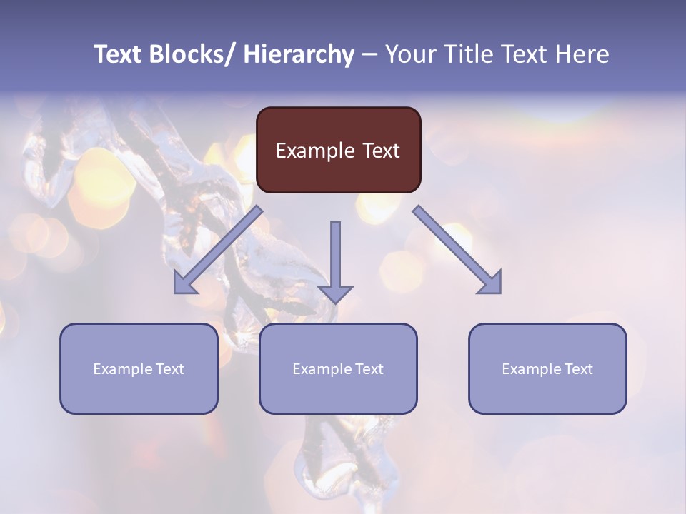 A Branch With Ice On It Is Shown In This Powerpoint Presentation PowerPoint Template