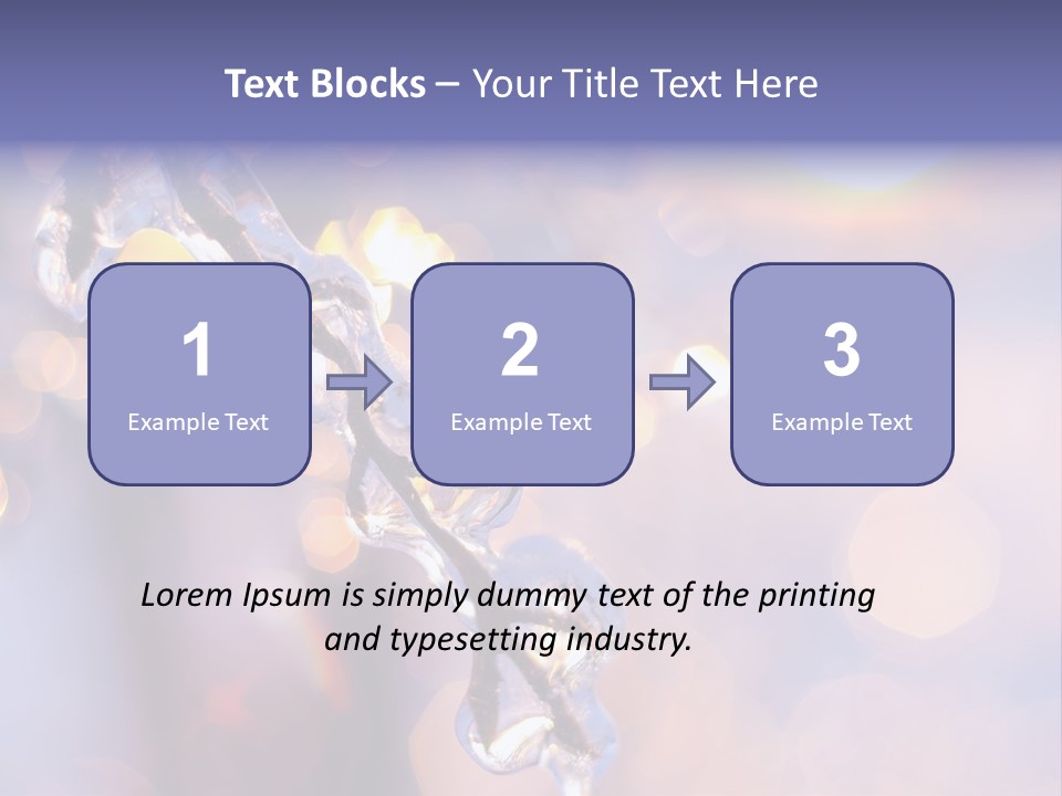 A Branch With Ice On It Is Shown In This Powerpoint Presentation PowerPoint Template