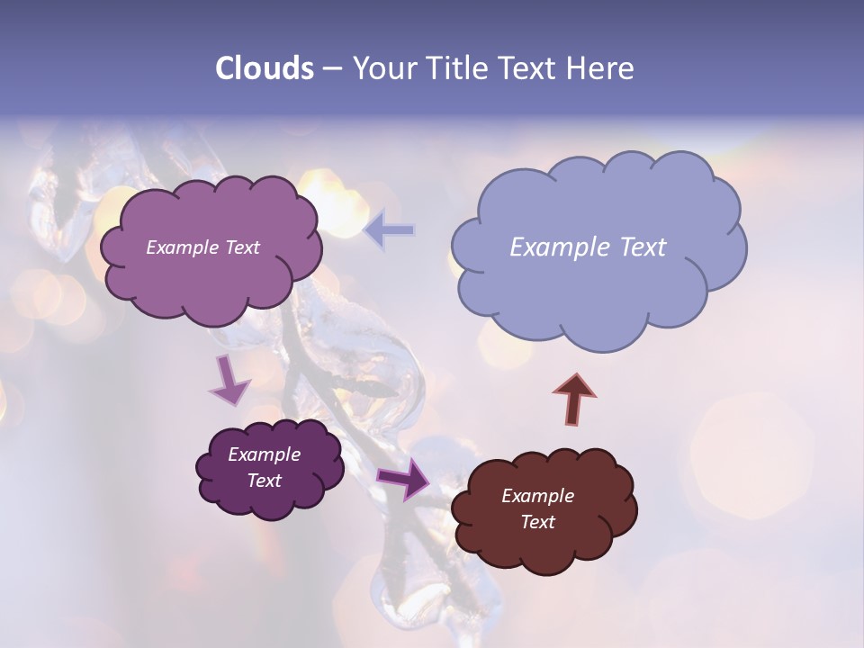 A Branch With Ice On It Is Shown In This Powerpoint Presentation PowerPoint Template