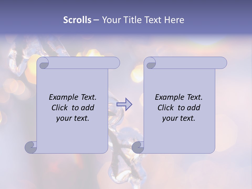 A Branch With Ice On It Is Shown In This Powerpoint Presentation PowerPoint Template