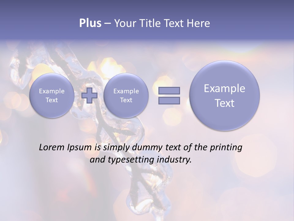 A Branch With Ice On It Is Shown In This Powerpoint Presentation PowerPoint Template