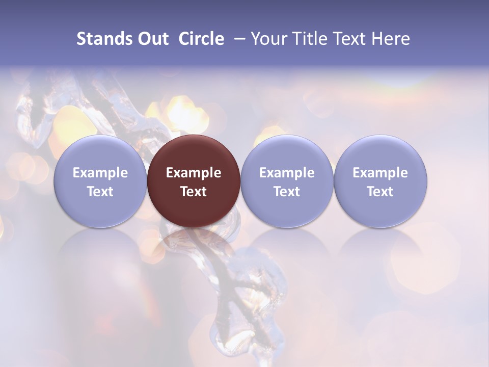 A Branch With Ice On It Is Shown In This Powerpoint Presentation PowerPoint Template