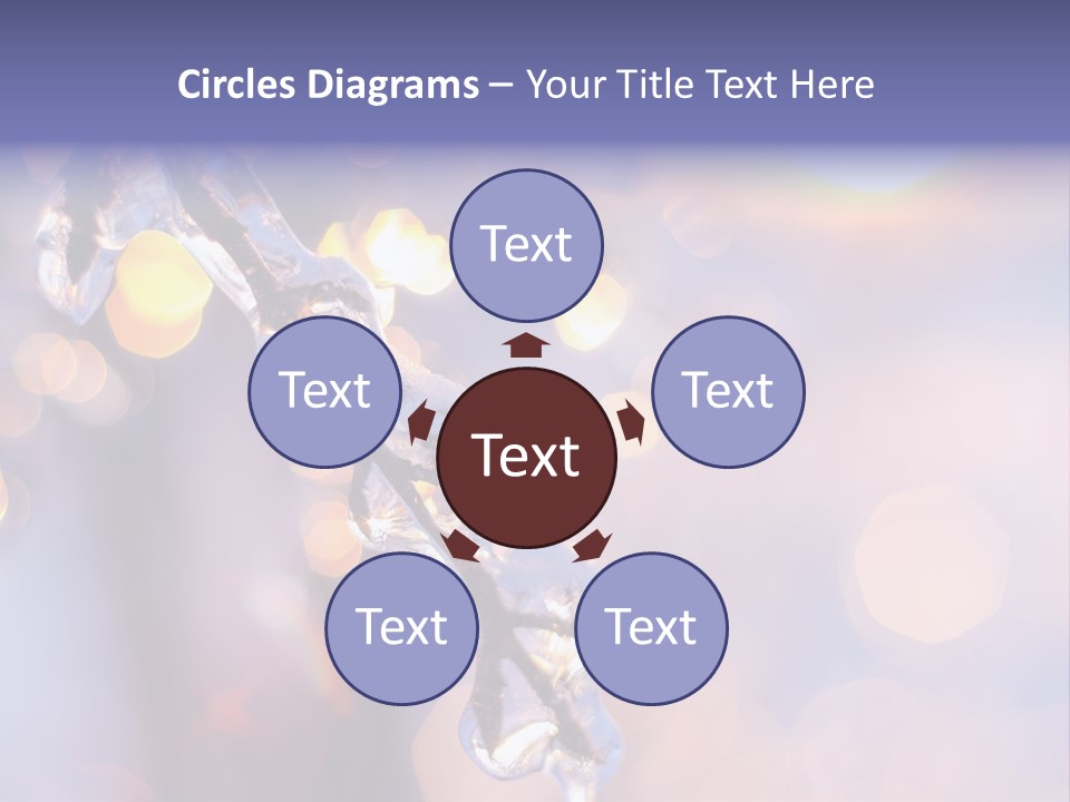 A Branch With Ice On It Is Shown In This Powerpoint Presentation PowerPoint Template