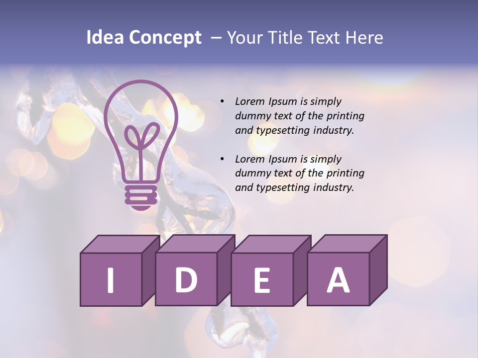 A Branch With Ice On It Is Shown In This Powerpoint Presentation PowerPoint Template