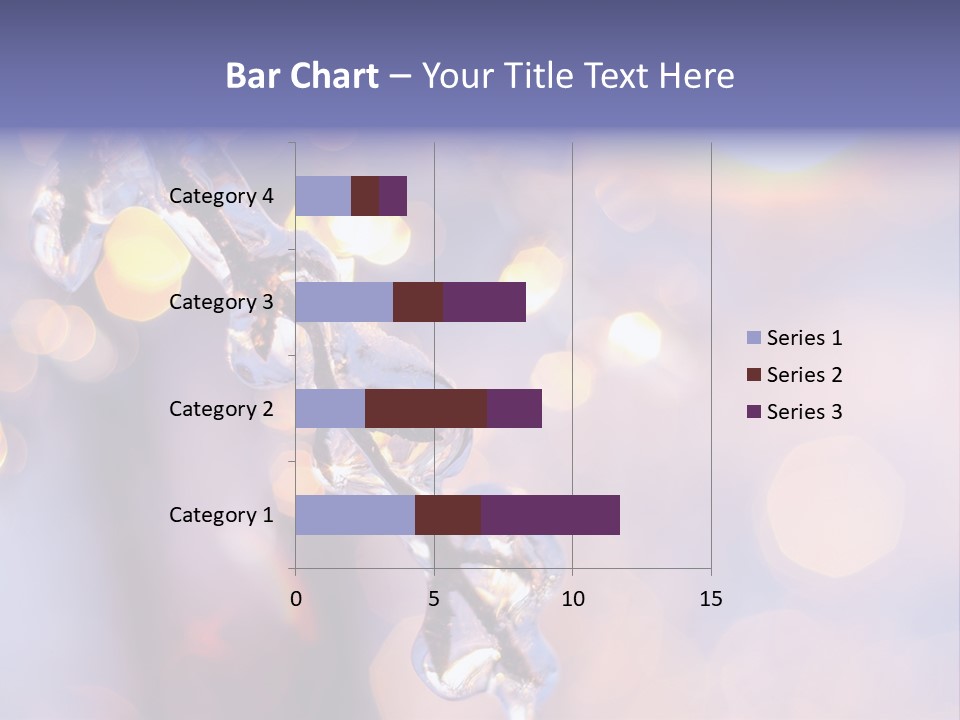 A Branch With Ice On It Is Shown In This Powerpoint Presentation PowerPoint Template