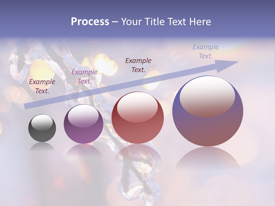 A Branch With Ice On It Is Shown In This Powerpoint Presentation PowerPoint Template