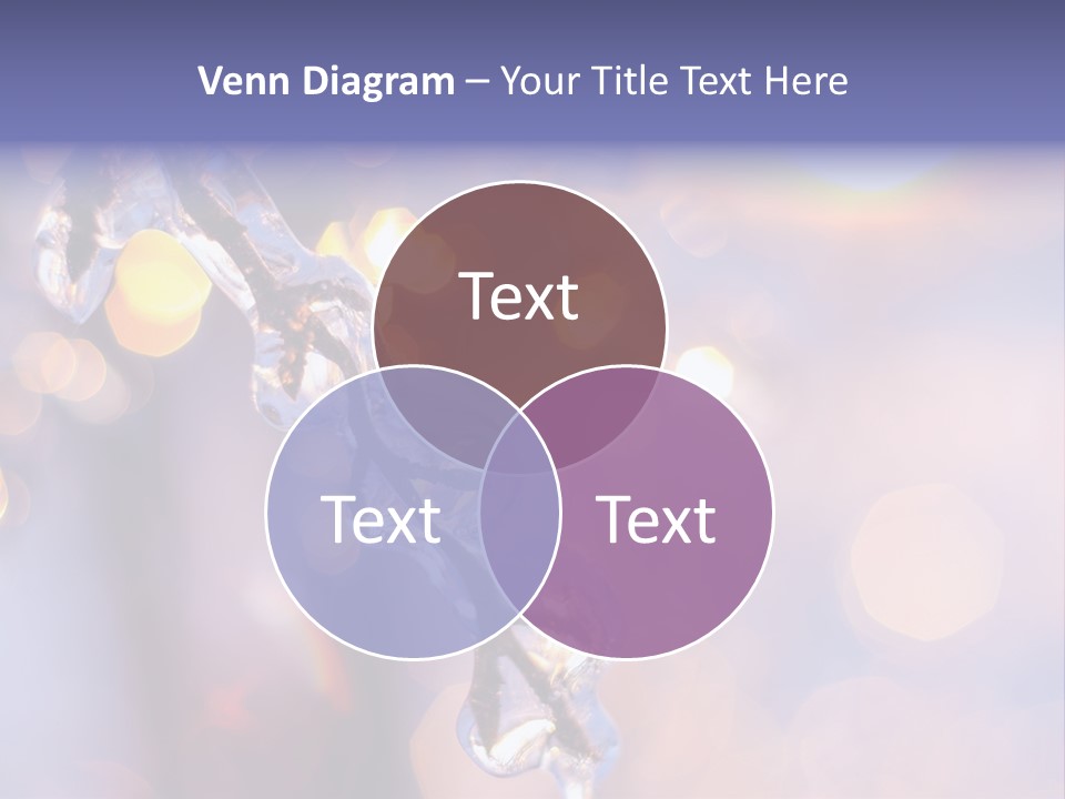 A Branch With Ice On It Is Shown In This Powerpoint Presentation PowerPoint Template