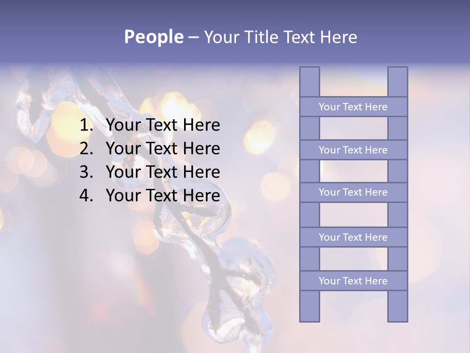 A Branch With Ice On It Is Shown In This Powerpoint Presentation PowerPoint Template