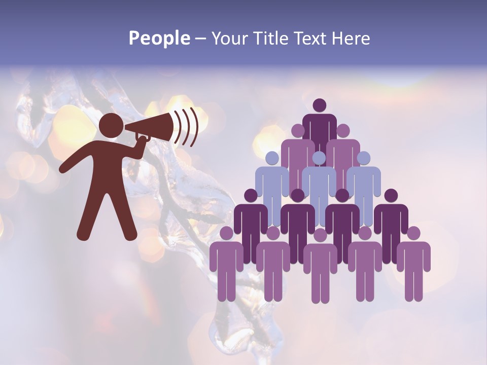 A Branch With Ice On It Is Shown In This Powerpoint Presentation PowerPoint Template