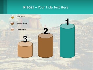 A Picture Of A Building With Stairs In The Middle Of It PowerPoint Template