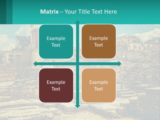 A Picture Of A Building With Stairs In The Middle Of It PowerPoint Template