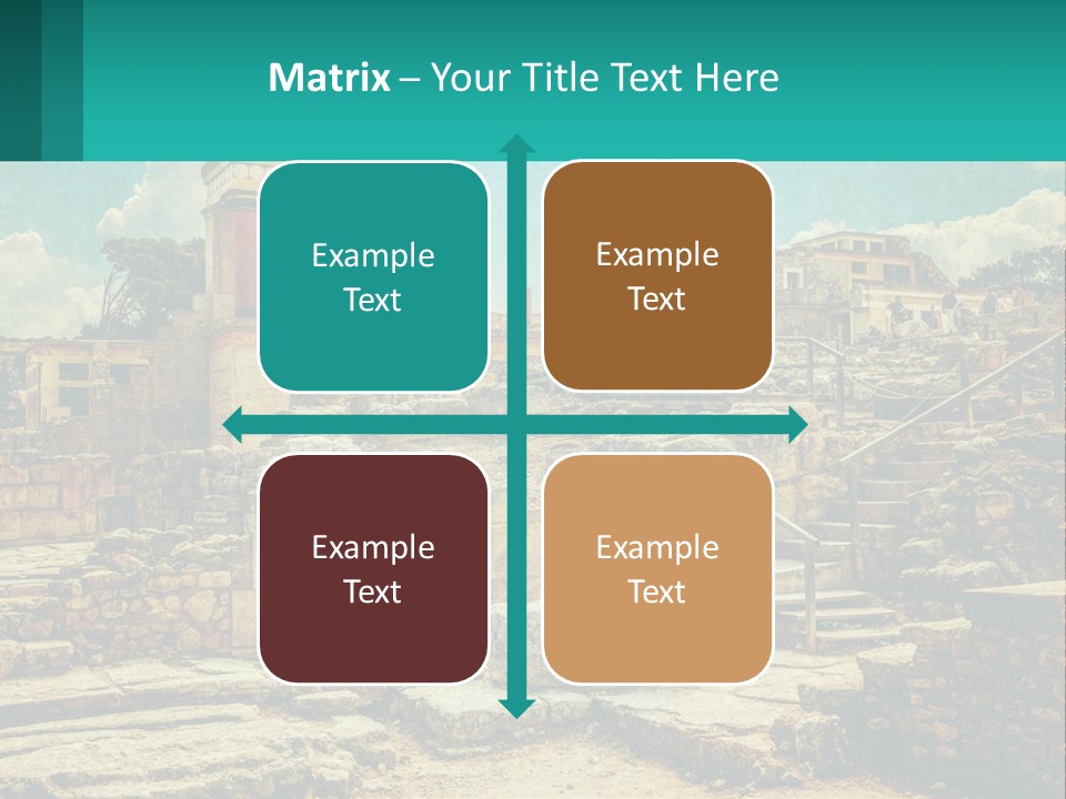 A Picture Of A Building With Stairs In The Middle Of It PowerPoint Template