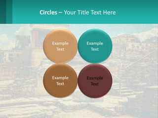 A Picture Of A Building With Stairs In The Middle Of It PowerPoint Template