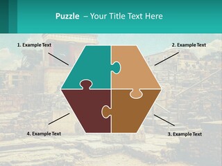 A Picture Of A Building With Stairs In The Middle Of It PowerPoint Template