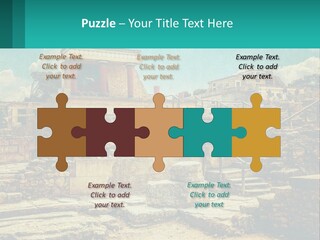 A Picture Of A Building With Stairs In The Middle Of It PowerPoint Template