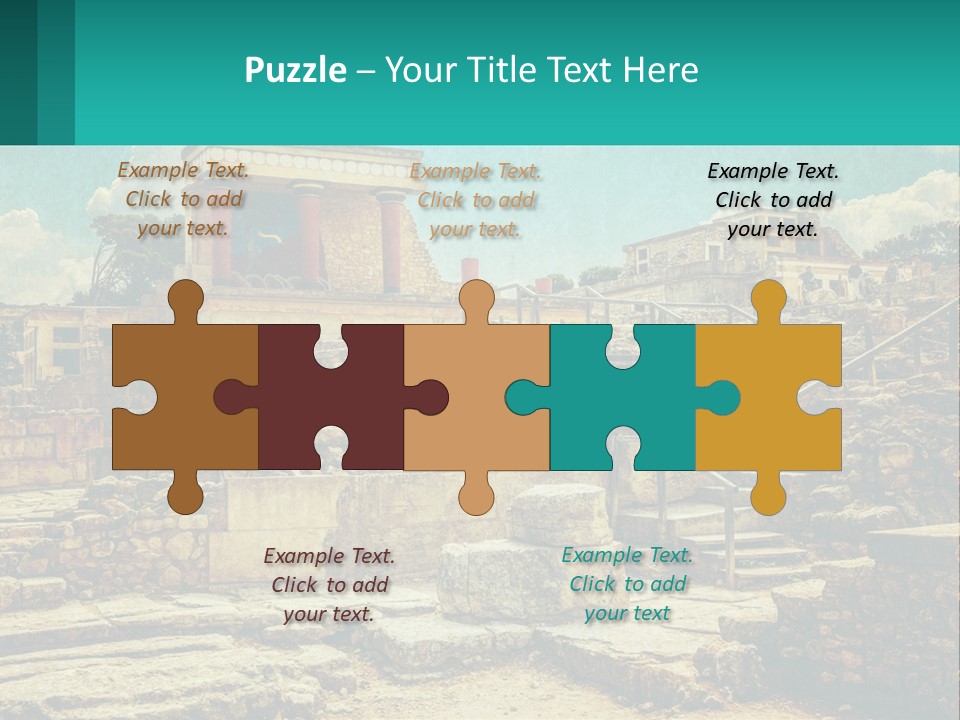 A Picture Of A Building With Stairs In The Middle Of It PowerPoint Template