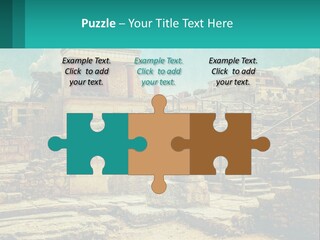 A Picture Of A Building With Stairs In The Middle Of It PowerPoint Template