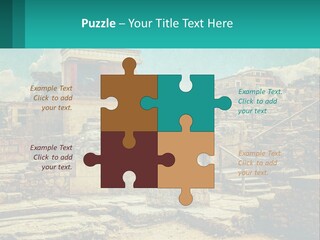 A Picture Of A Building With Stairs In The Middle Of It PowerPoint Template