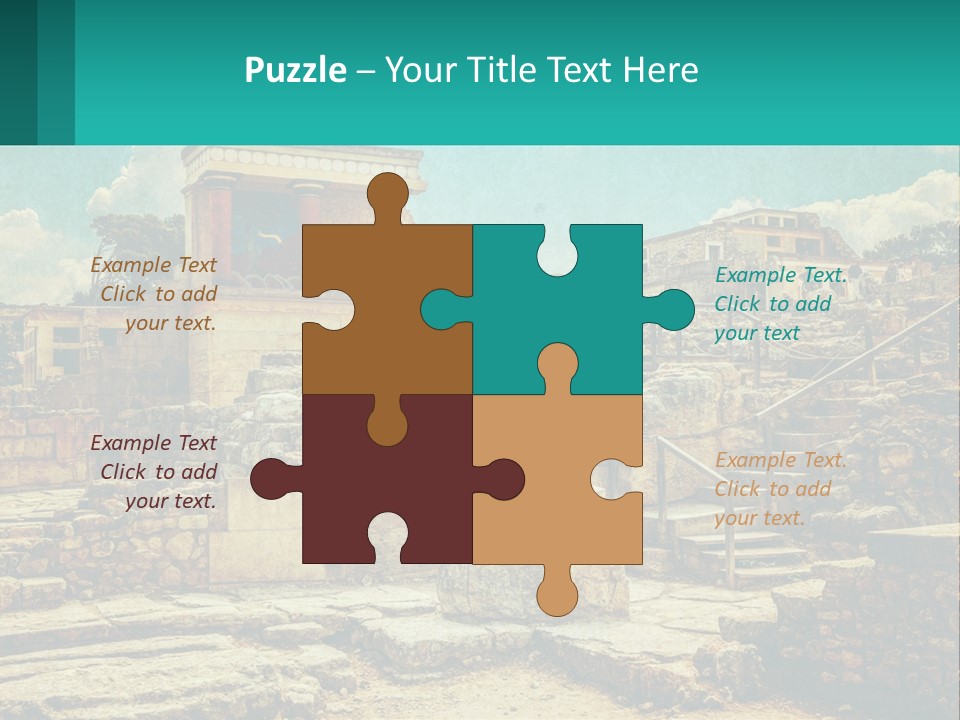 A Picture Of A Building With Stairs In The Middle Of It PowerPoint Template