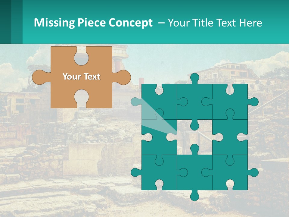 A Picture Of A Building With Stairs In The Middle Of It PowerPoint Template