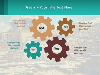 A Picture Of A Building With Stairs In The Middle Of It PowerPoint Template