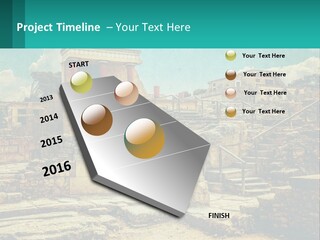 A Picture Of A Building With Stairs In The Middle Of It PowerPoint Template