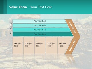 A Picture Of A Building With Stairs In The Middle Of It PowerPoint Template