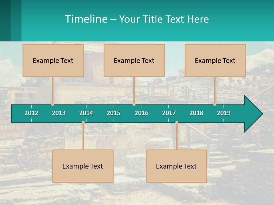 A Picture Of A Building With Stairs In The Middle Of It PowerPoint Template
