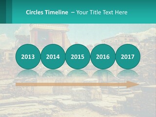 A Picture Of A Building With Stairs In The Middle Of It PowerPoint Template