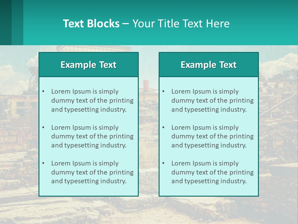 A Picture Of A Building With Stairs In The Middle Of It PowerPoint Template
