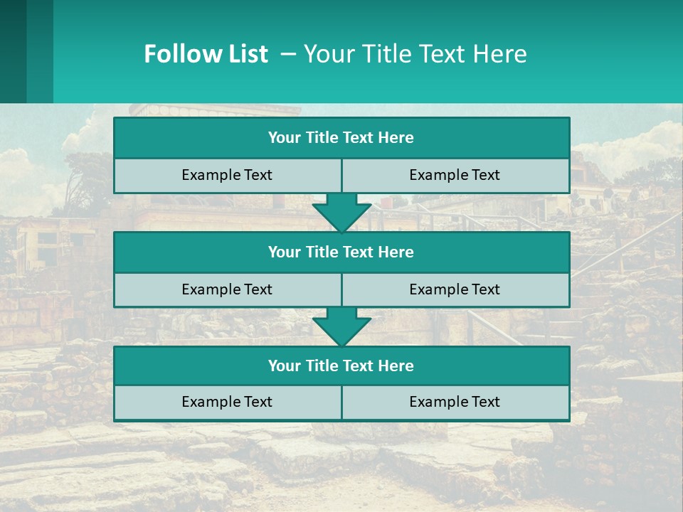 A Picture Of A Building With Stairs In The Middle Of It PowerPoint Template