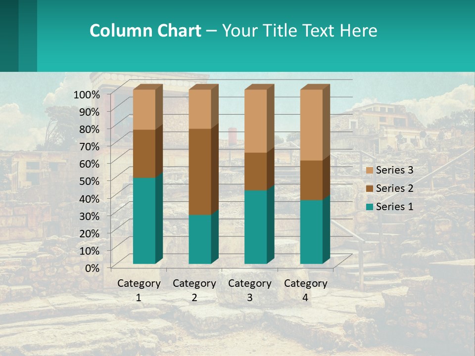 A Picture Of A Building With Stairs In The Middle Of It PowerPoint Template