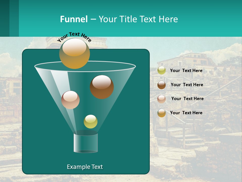 A Picture Of A Building With Stairs In The Middle Of It PowerPoint Template