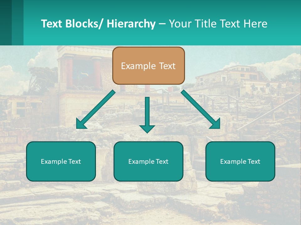 A Picture Of A Building With Stairs In The Middle Of It PowerPoint Template