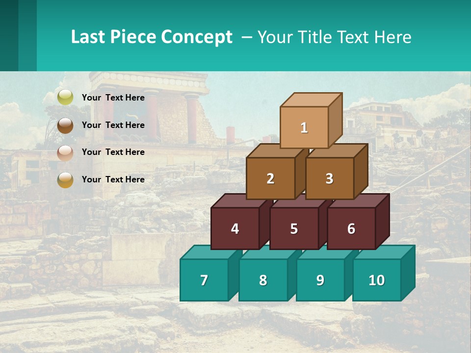 A Picture Of A Building With Stairs In The Middle Of It PowerPoint Template