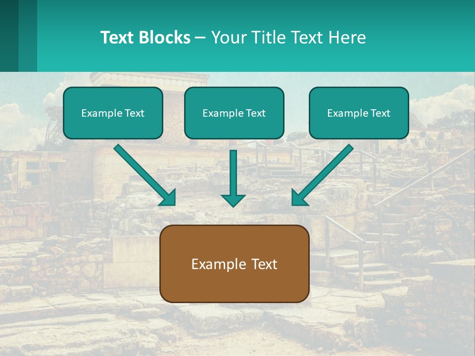 A Picture Of A Building With Stairs In The Middle Of It PowerPoint Template