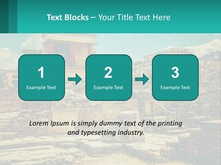 A Picture Of A Building With Stairs In The Middle Of It PowerPoint Template