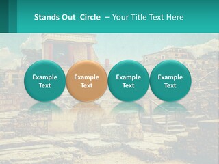 A Picture Of A Building With Stairs In The Middle Of It PowerPoint Template